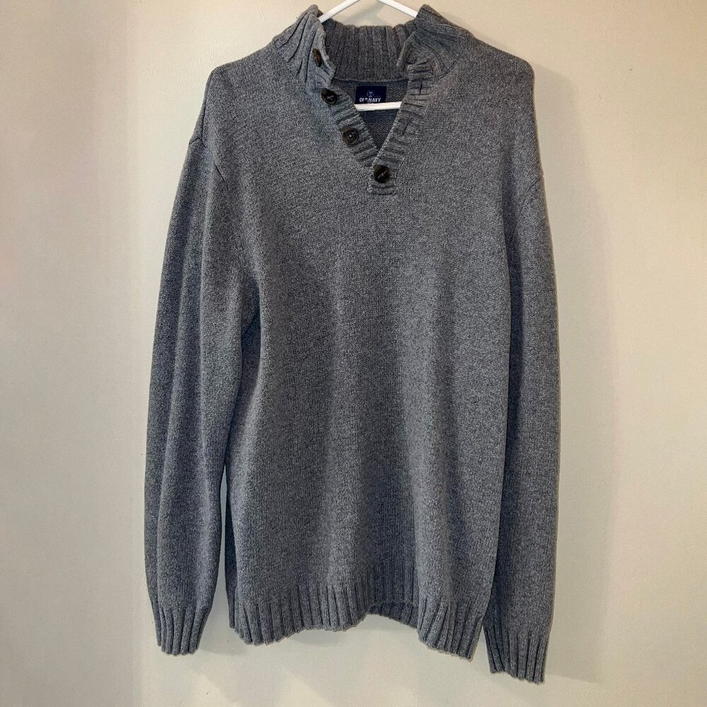 Old Navy Thick Warm Button Up Pullover Sweater